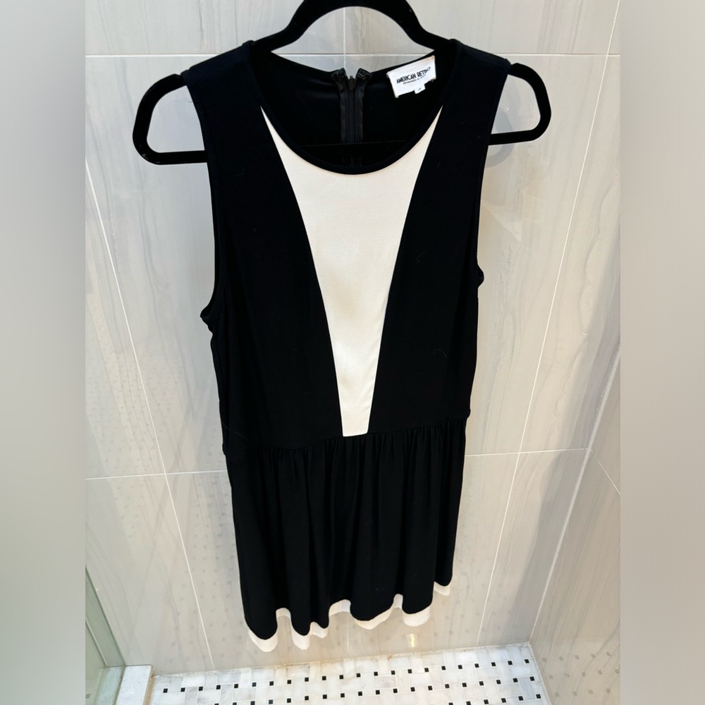 Cocktail dress with white details